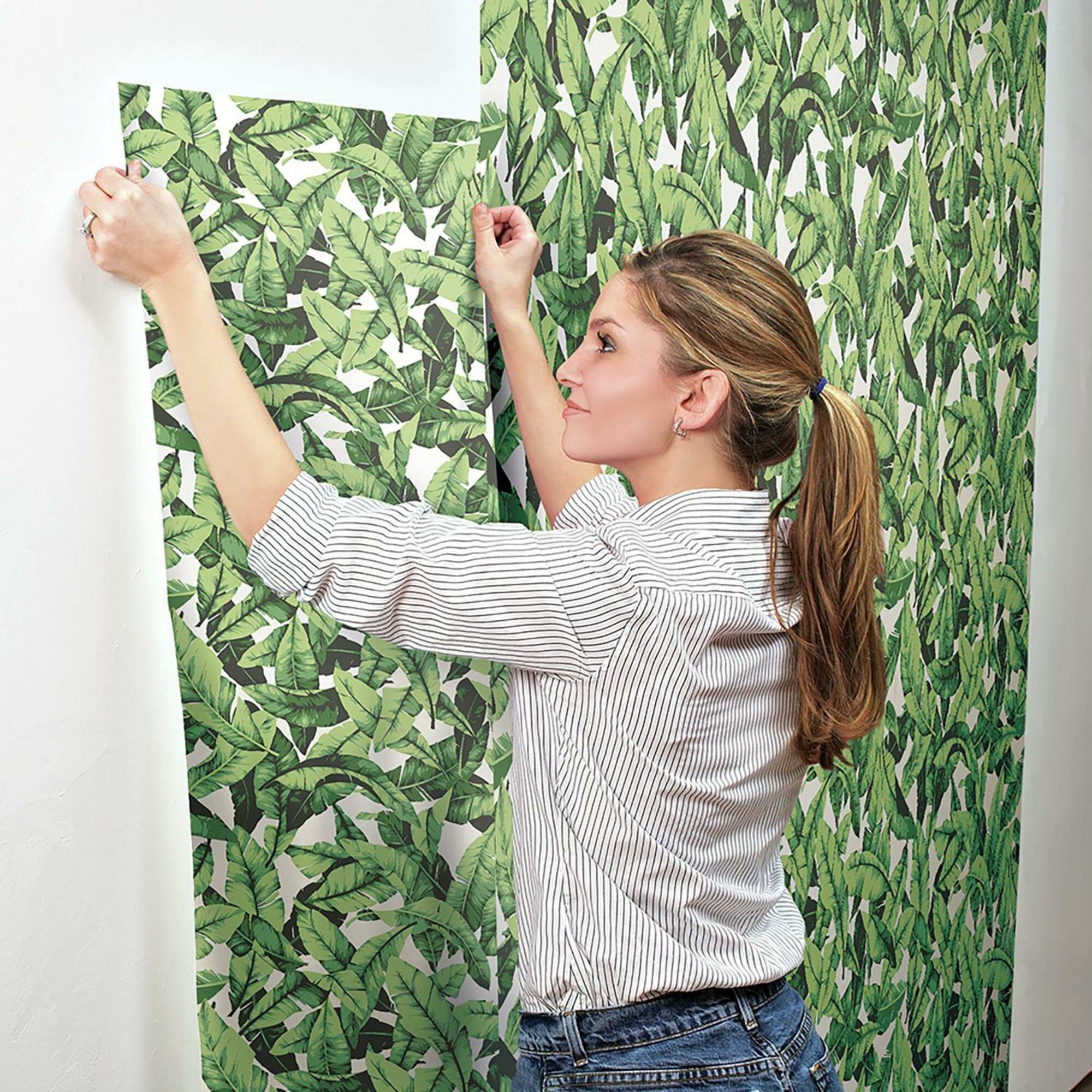 RoomMates Palm Leaf Peel & Stick Wallpaper